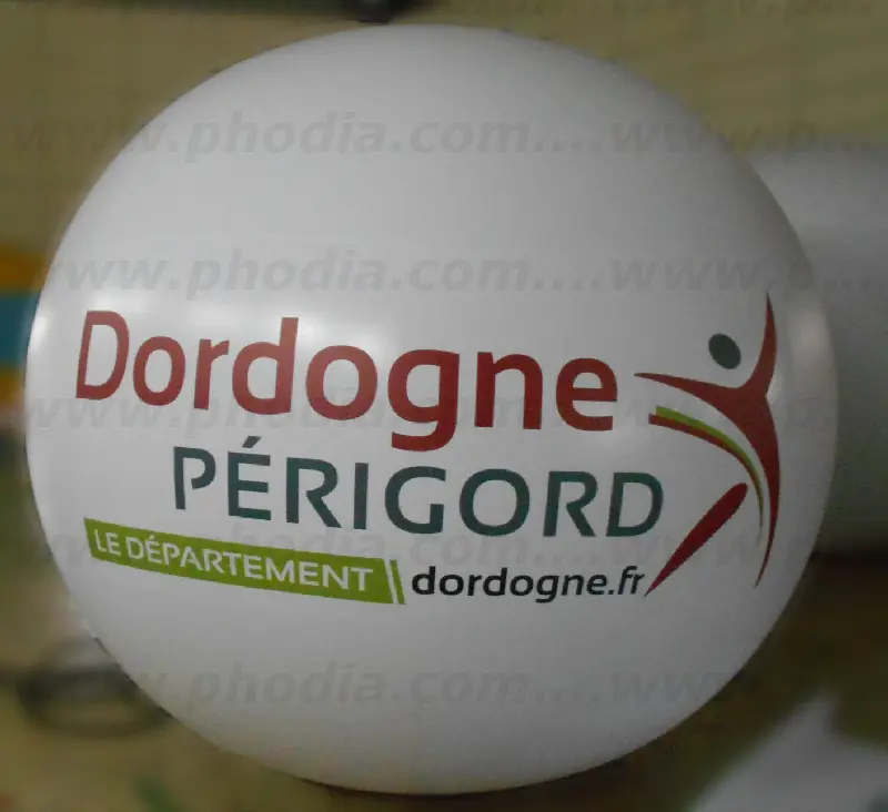 Sph&egrave;res 2m50 D&eacute;partement Dordogne, Administration / Fonction publique, Air, Blanc, &Eacute;v&eacute;nement sportif, Int&eacute;rieur, Mairie / Agglom&eacute;ration, Sph&egrave;re, Suspendu, Tourisme