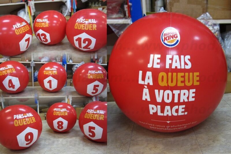 Ballon sac à dos 80 cm Burger King, Air, Animation commerciale, Ballon sac à dos, Burger King, Communication, Hôtellerie - Restauration, Lancement produit / Gala, P485