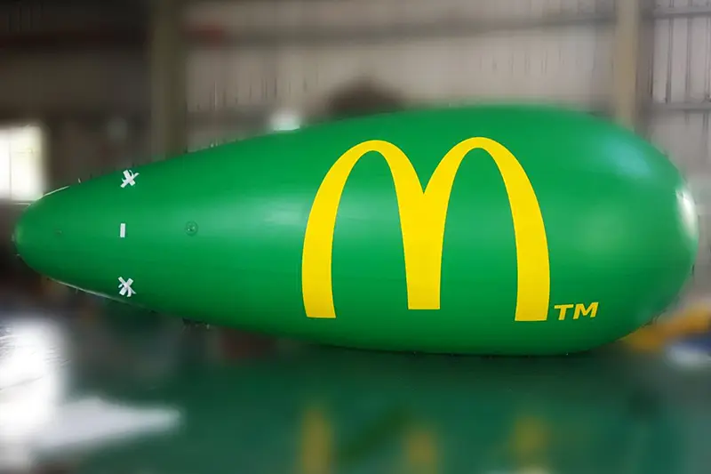 Dirigeable 6m McDonald&rsquo;s, Communication, Dirigeable, Ext&eacute;rieur, H&eacute;lium, Inauguration, McDonald's, Ouverture magasin, P348