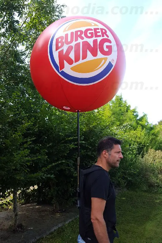 Ballon sac à dos 80 cm Burger King, Animation commerciale, Ballon sac à dos, Burger King, Communication, Intérieur, P485