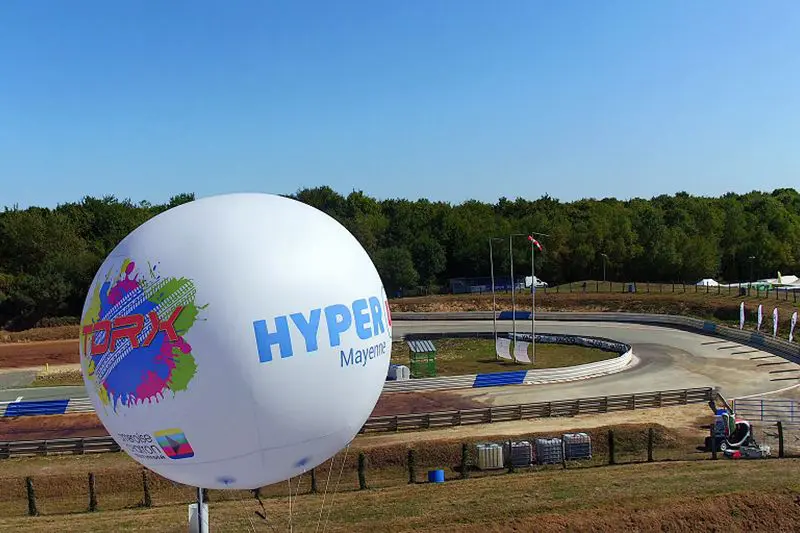 Sph&egrave;re 2m50 MDA Competition, 4 faces, Blanc, &Eacute;v&eacute;nement sportif, Ext&eacute;rieur, H&eacute;lium, Sph&egrave;re, Sport - Animation