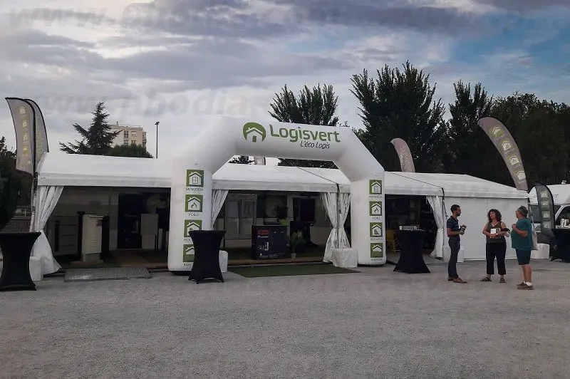 Arche 4m logis vert, 4m, Artisanat - M&eacute;tiers d'art, Auto-ventil&eacute;, B&acirc;timent - Travaux publics, Blanc, Ext&eacute;rieur, Foire, Foire de Caen, Salon