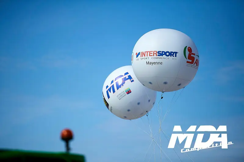 Sph&egrave;re 2m50 MDA Competition, 4 faces, Blanc, &Eacute;v&eacute;nement sportif, Ext&eacute;rieur, H&eacute;lium, Sph&egrave;re, Sport - Animation