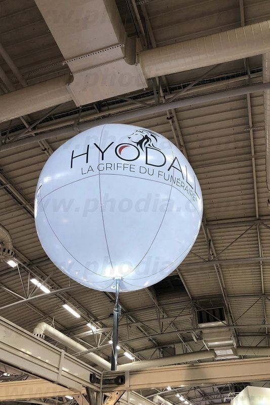Ballon sur trépied hyodall 2m, Air, Autres, Ballon sur trépied (mât 4m), Blanc, Intérieur, Salon