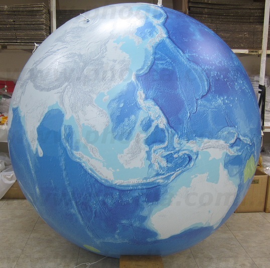 Globe terrestre 2 mIfremer, Air, Autres, Communication, Culture - Spectacle, Intérieur, Sphère, Suspendu, Total covering