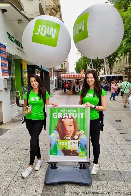 Ballon sac &agrave; dos 80 cm join, 80cm, Air, Animation commerciale, Ballon sac &agrave; dos, Blanc, Communication, Ext&eacute;rieur, Street marketing, T&eacute;l&eacute;communications