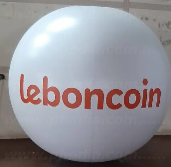 Ballon sac &agrave; dos Leboncoin 80cm, Air, Animation commerciale, Ballon sac &agrave; dos, Blanc, Commerce - Immobilier, Communication, Ext&eacute;rieur, RENT Paris, Salon, Street marketing