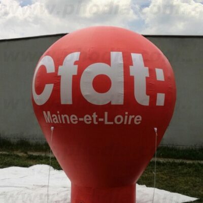 Montgolfière CFDT Maine et Loire 3m, Association / Syndicat, Auto-ventilé, Extérieur, Manifestation, Montgolfière auto-ventilée