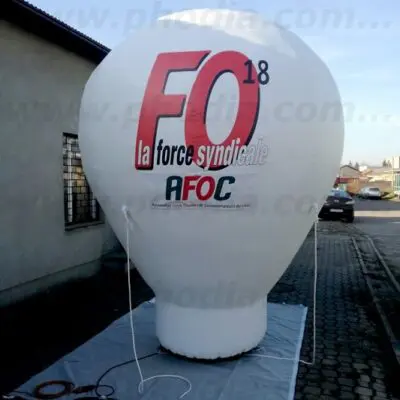 Montgolfière FO 18 3m, Association / Syndicat, Auto-ventilé, Blanc, Extérieur, Manifestation, Montgolfière auto-ventilée