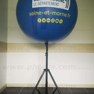 Ballon sur trépied seine et marne 1m20, Air, Ballon sur trépied (mât 2m70), Communication, Mairie / Agglomération, Total covering