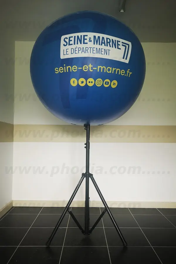 Ballon sur tr&eacute;pied seine et marne 1m20, Air, Ballon sur tr&eacute;pied (m&acirc;t 2m70), Communication, Mairie / Agglom&eacute;ration, Total covering