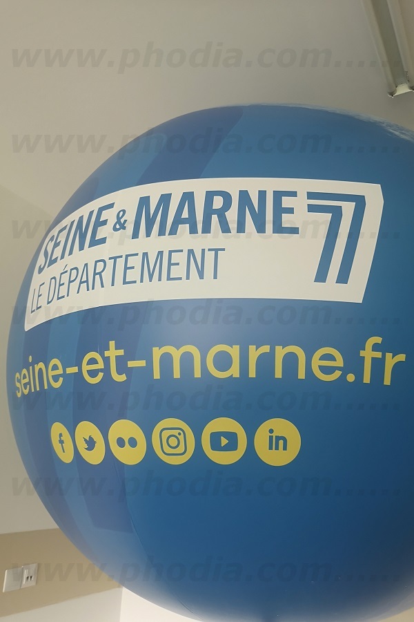 Ballon sur trépied seine et marne 1m20, Air, Ballon sur trépied (mât 2m70), Communication, Mairie / Agglomération, Total covering