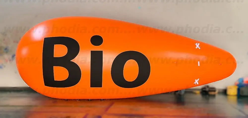 Dirigeable L&rsquo;eau vive 6m, Agroalimentaire - Alimentation, Communication, Dirigeable, Ext&eacute;rieur, GMS, H&eacute;lium, Ouverture magasin, P021