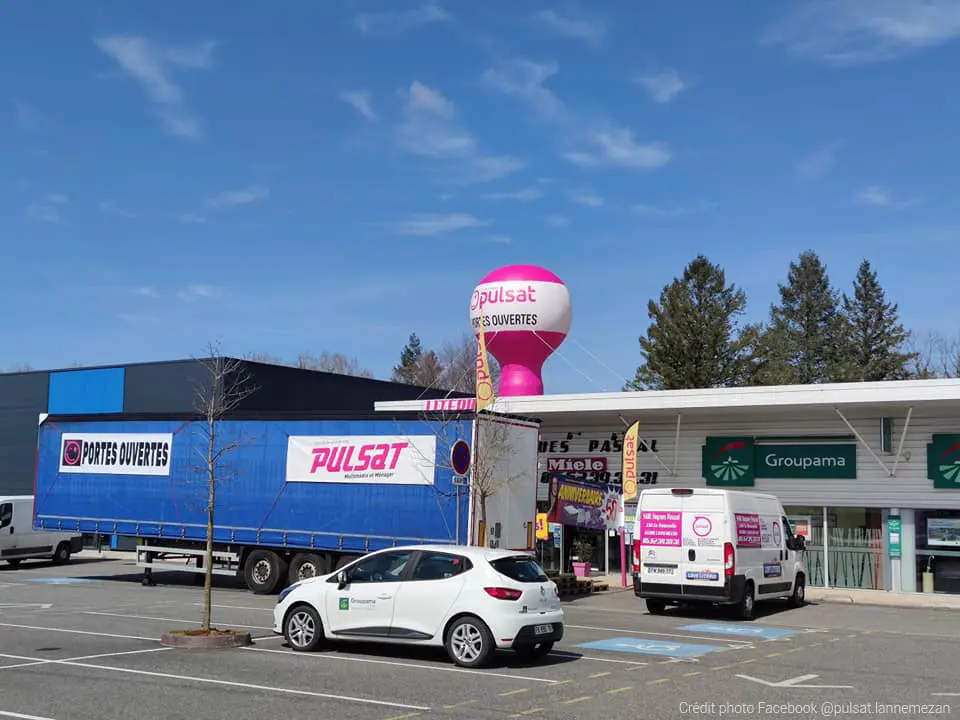 Montgolfi&egrave;re pulsat 4m, Animation commerciale, Auto-ventil&eacute;, Autres, Ext&eacute;rieur, Montgolfi&egrave;re auto-ventil&eacute;e, Portes ouvertes, rose