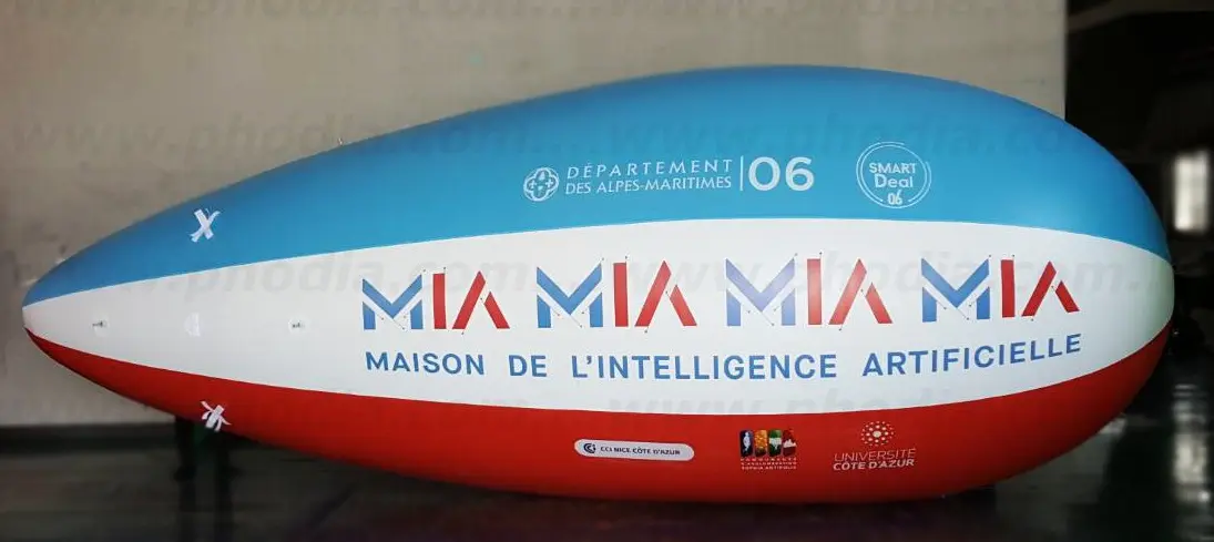 Dirigeable MIA 6m,Communication, Dirigeable, Ext&eacute;rieur, H&eacute;lium, Inauguration, Total covering