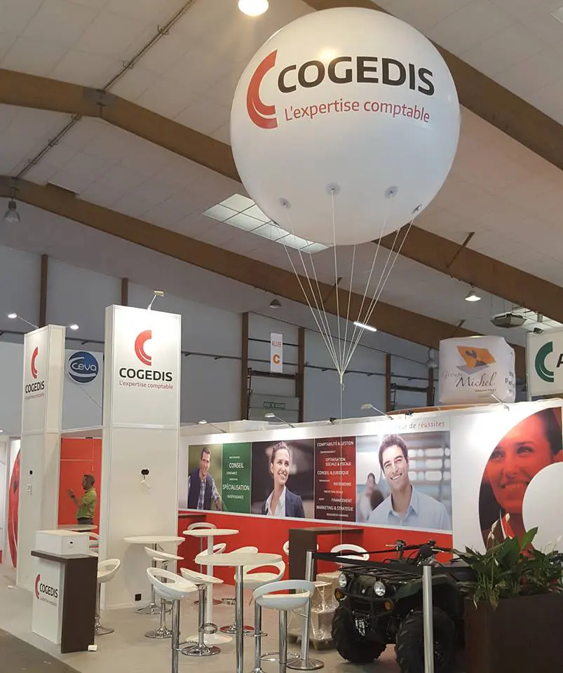 Sph&egrave;re cogedis 2m, Banque - Finance - Assurance, Blanc, H&eacute;lium, Int&eacute;rieur, Salon, SPACE (Rennes)