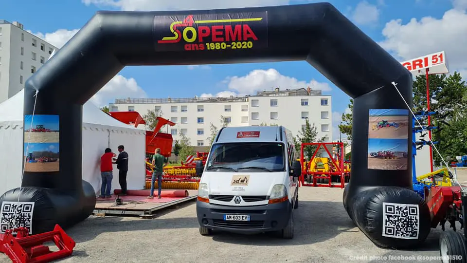 Arche sopema 6m, Auto-ventil&eacute;, Ext&eacute;rieur, Foire, Industrie - Mat&eacute;riaux, Noir, Transport - Logistique