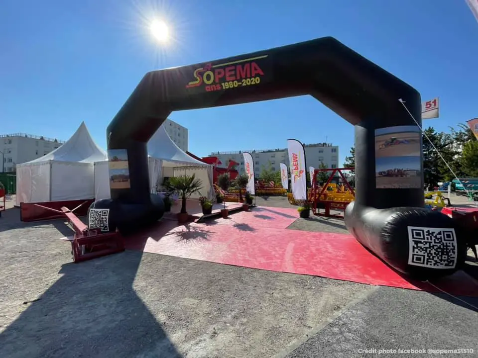 Arche sopema 6m, Auto-ventil&eacute;, Ext&eacute;rieur, Foire, Industrie - Mat&eacute;riaux, Noir, Transport - Logistique