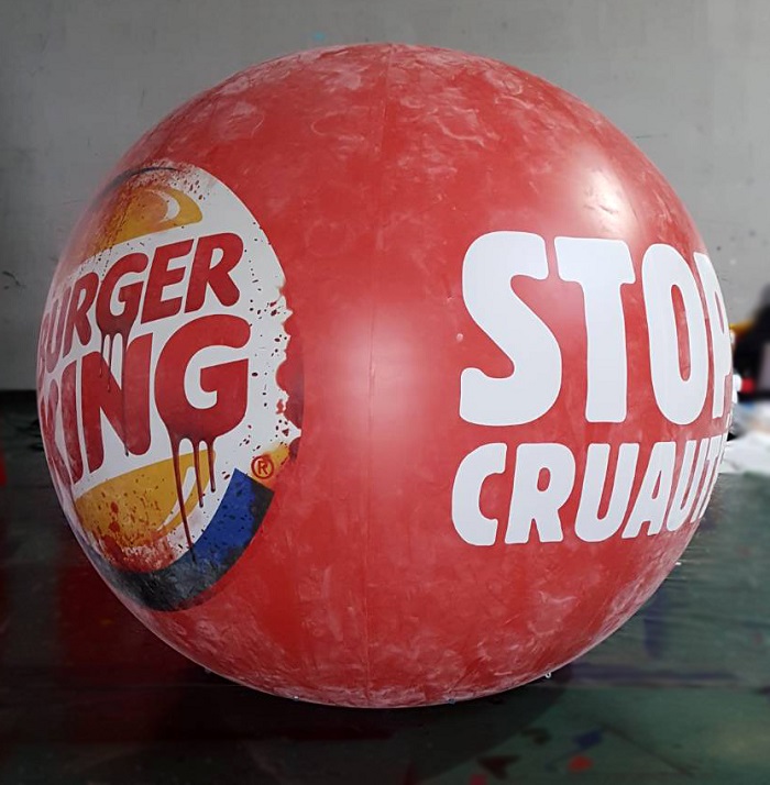burger king, sphère hélium, 2m, événement, extérieur