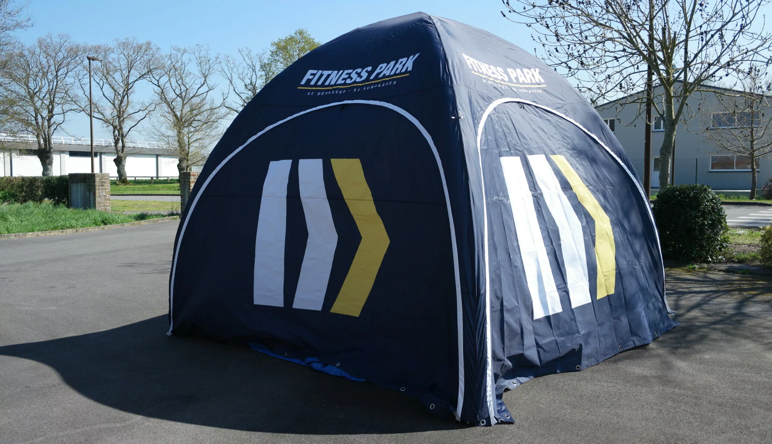 Tente &agrave; air captif 4x4m fitness , ext&eacute;rieur, noir, &eacute;v&eacute;nement