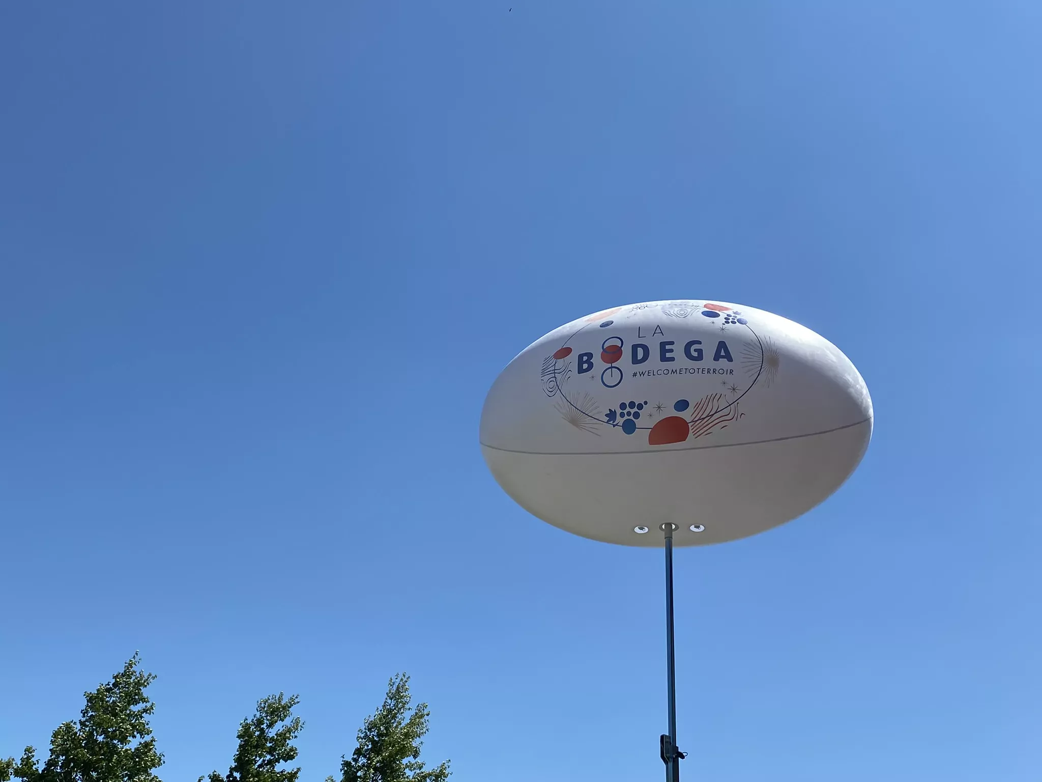 la bodega, bleu vif, rugbyph&egrave;re, 2x1m30, tr&eacute;pied 25kg