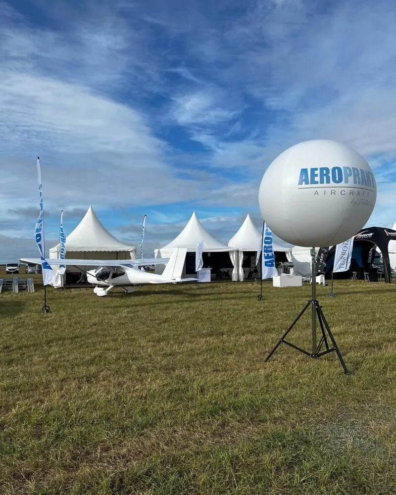 ballon aeroprakt by pelletier au salon mondial de l'ULM 2023 de Blois