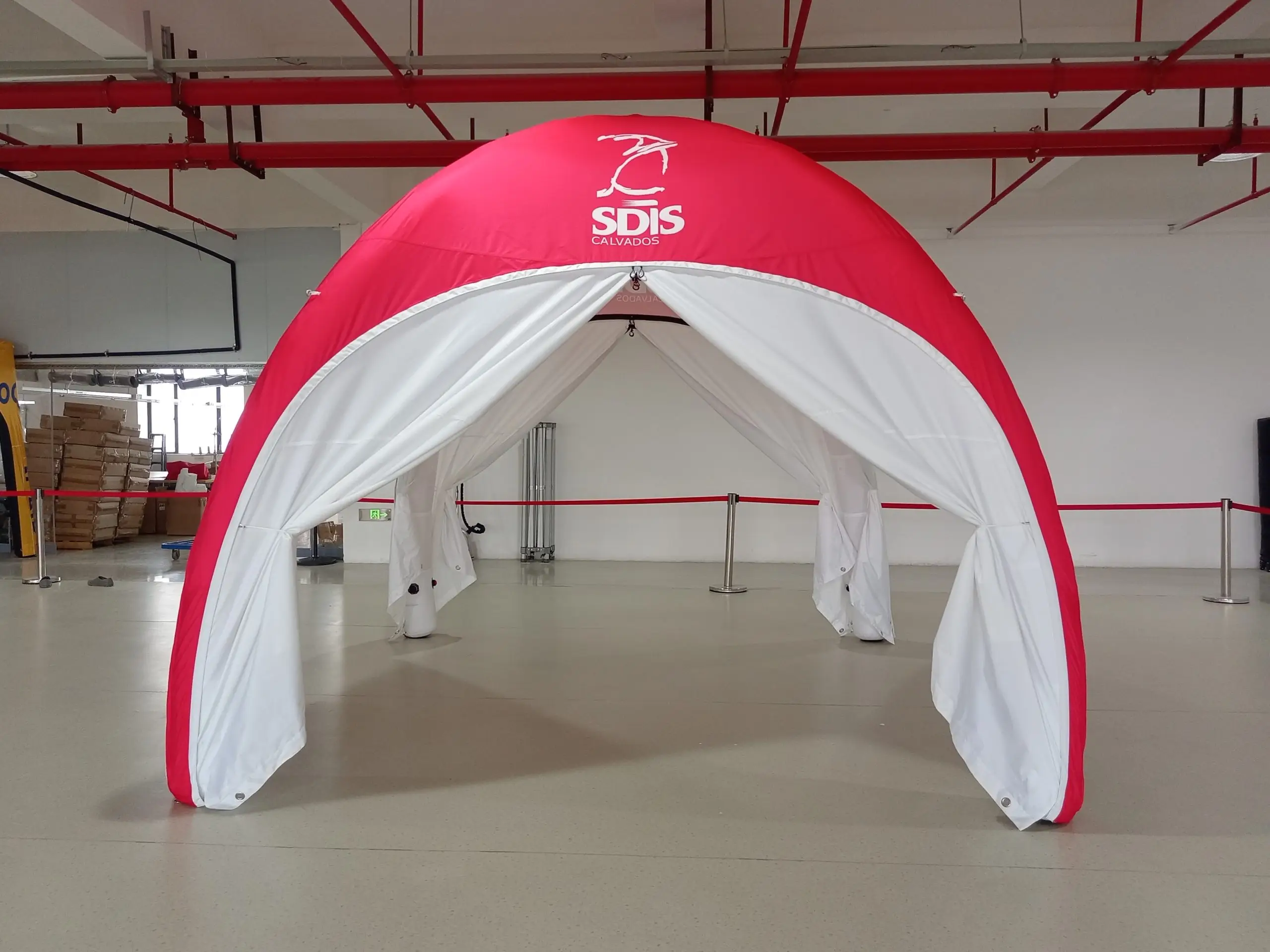 tente air captif SDIS Calvados par phodia agence publicit&eacute; et marketing gonflable