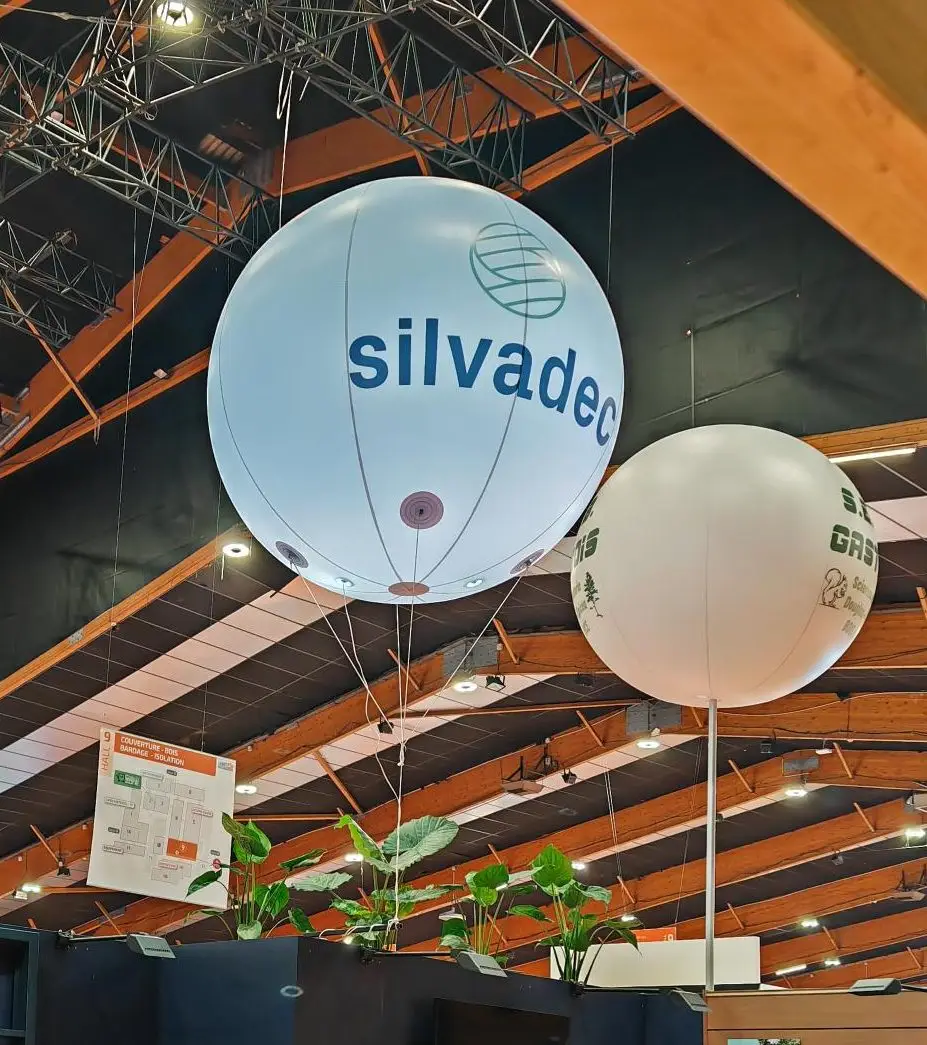 Sph&egrave;re 1m60 salon foire communication &eacute;v&eacute;nementiel publicit&eacute; gonflable salon Artibat Rennes