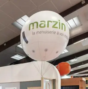 Sph&egrave;re 1m60 salon foire communication &eacute;v&eacute;nementiel publicit&eacute; gonflable salon Artibat Rennes