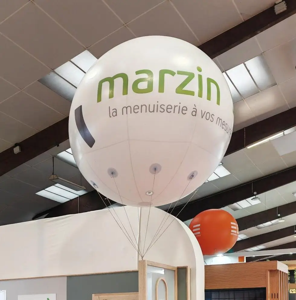 Sph&egrave;re 1m60 salon foire communication &eacute;v&eacute;nementiel publicit&eacute; gonflable salon Artibat Rennes